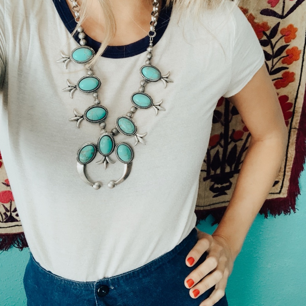 Costume squash blossom necklace